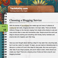 Choosing a Blogging Service Blog Post