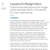 Lessons of a Design Intern Blog Post