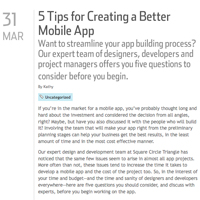 Creating a Better Mobile App Blog Post